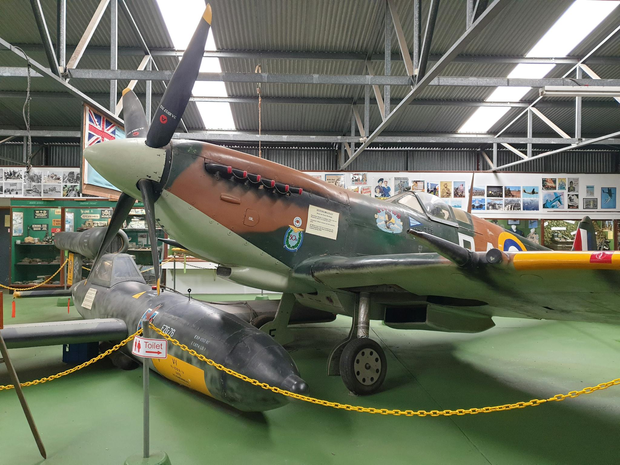spitfire replica within museum spitfire replica within museum