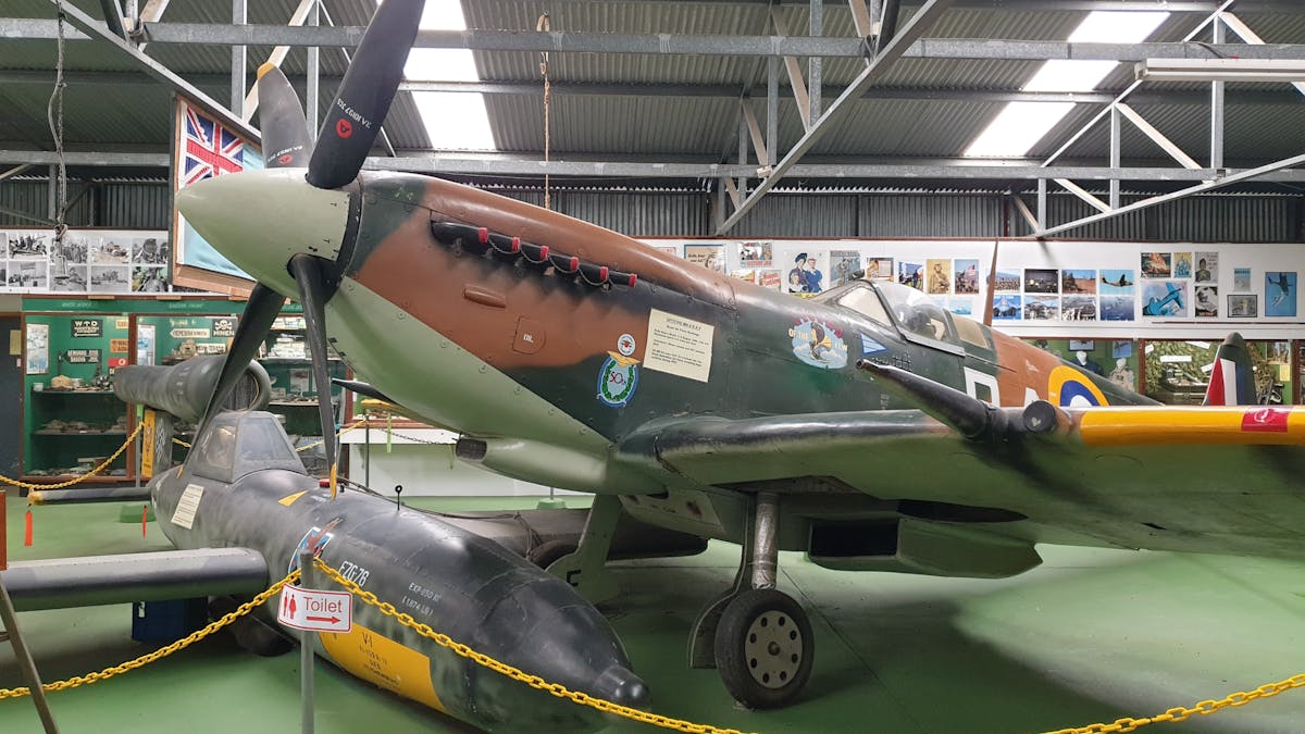 spitfire replica within museum