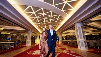 Couple in the foyer of Casino Canberra