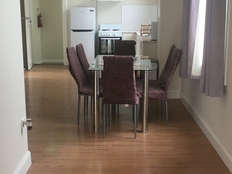 Dining area showing table & Chairs