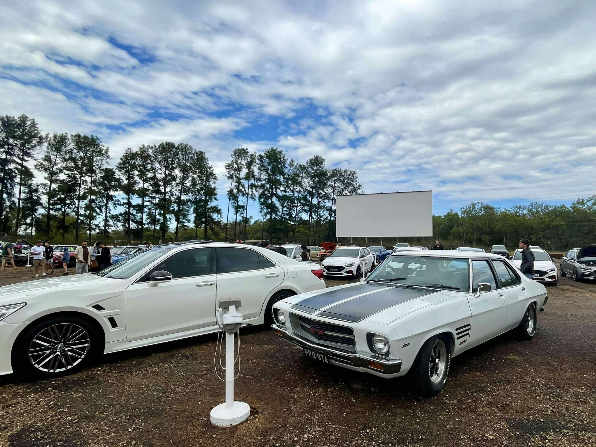 Classic Cars parked at the Mareeba Drive In before a movie screening Classic Cars parked at the Mareeba Drive In before a movie screening