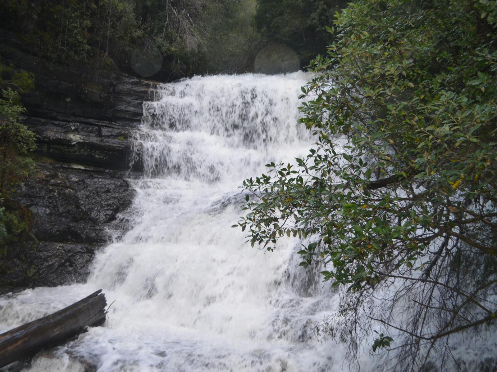 Heavy flowing waterfall