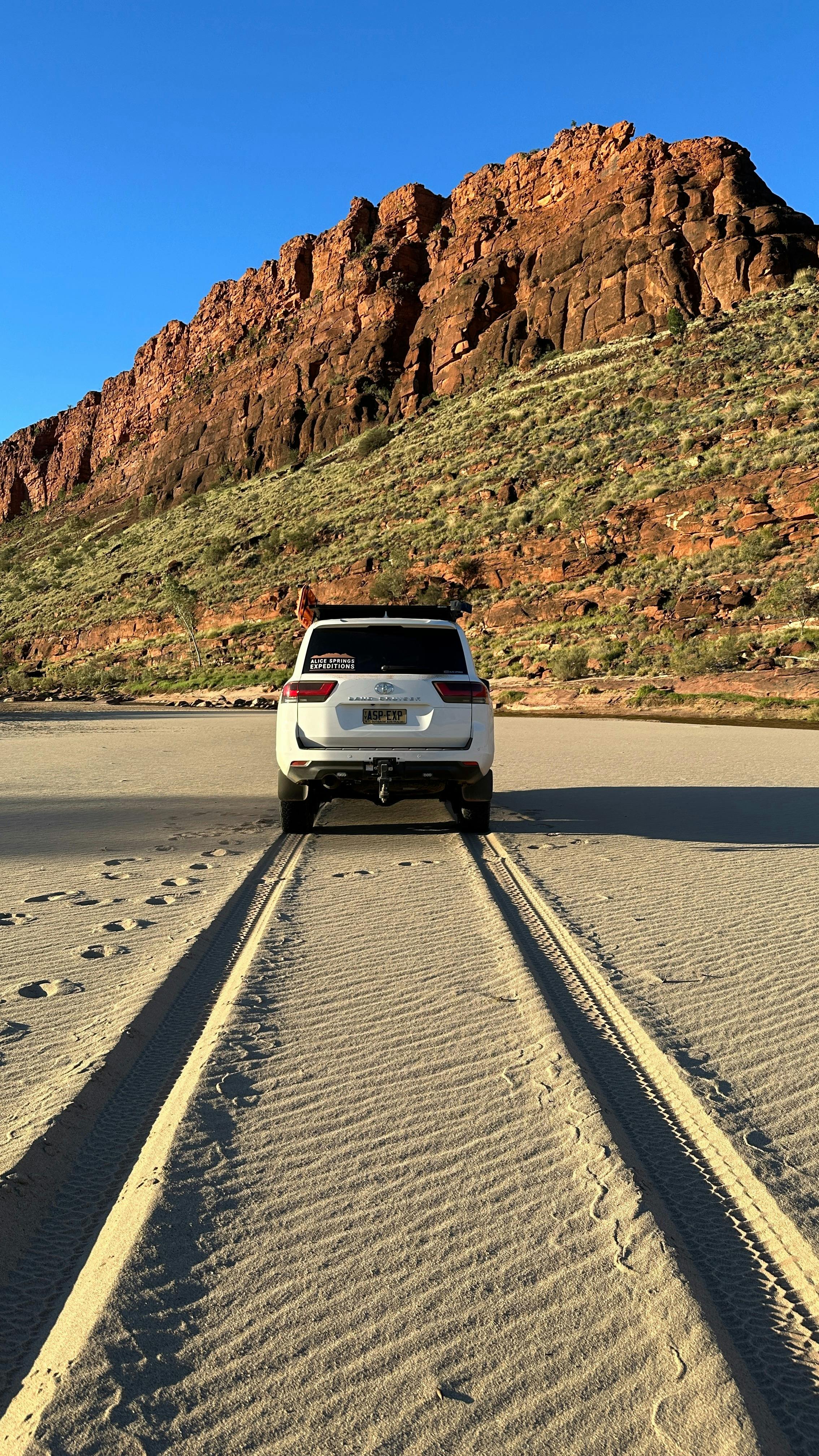 Four wheel drive in the Finke River