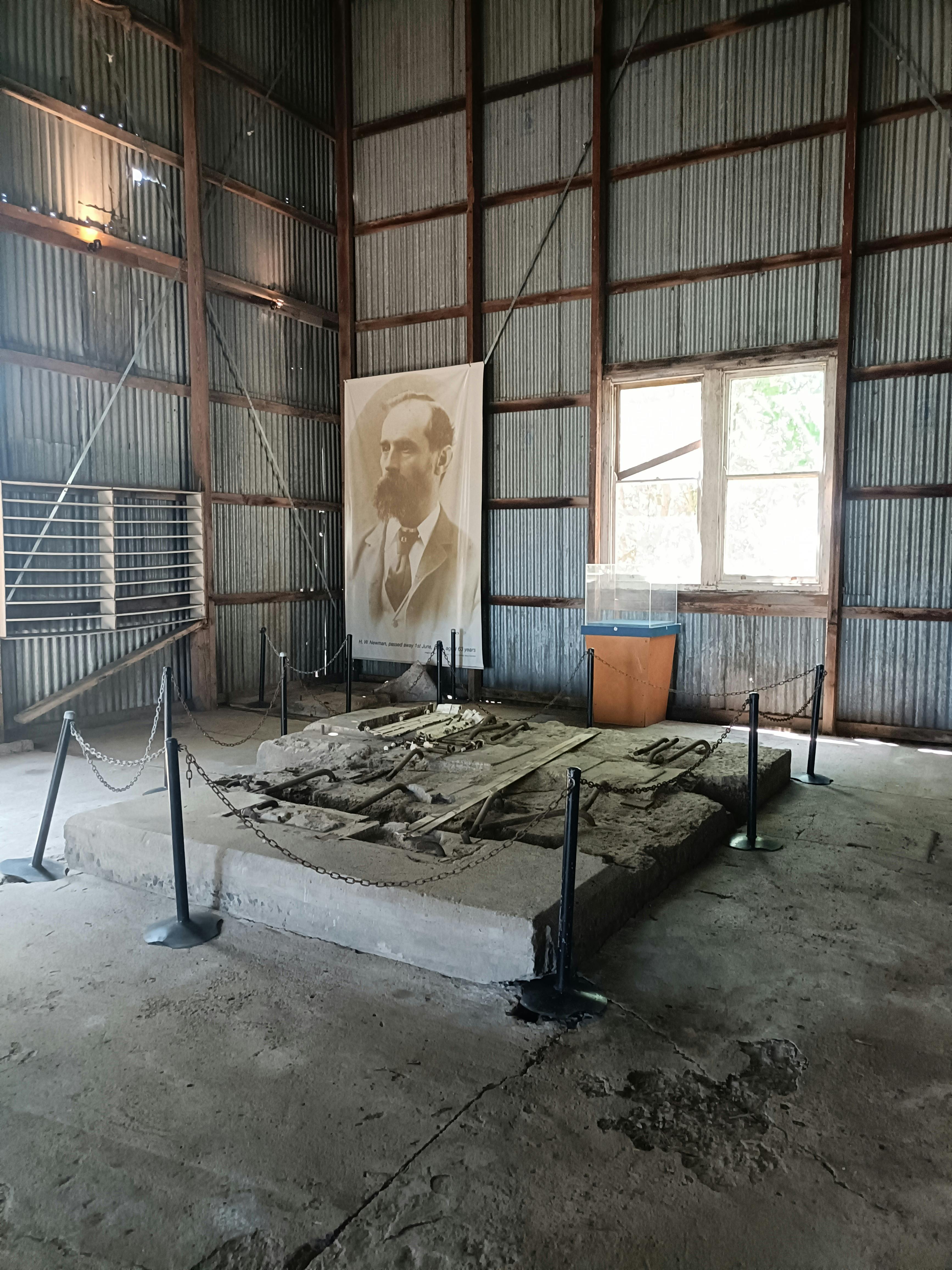 Display of items used by Blacksmith inside a large shed