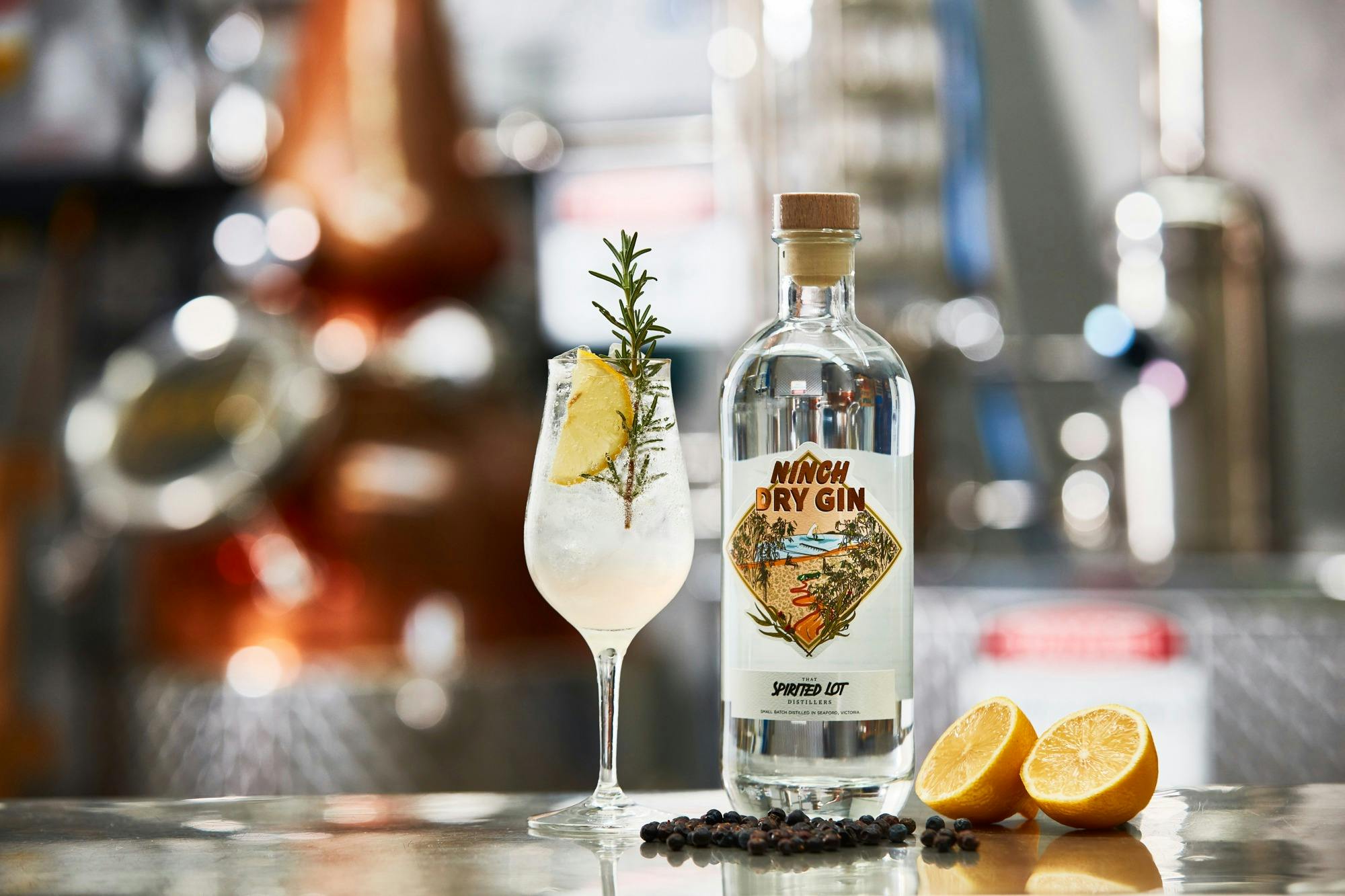 The Ninch Gin and cocktail from That Spirited Lot Distillers
