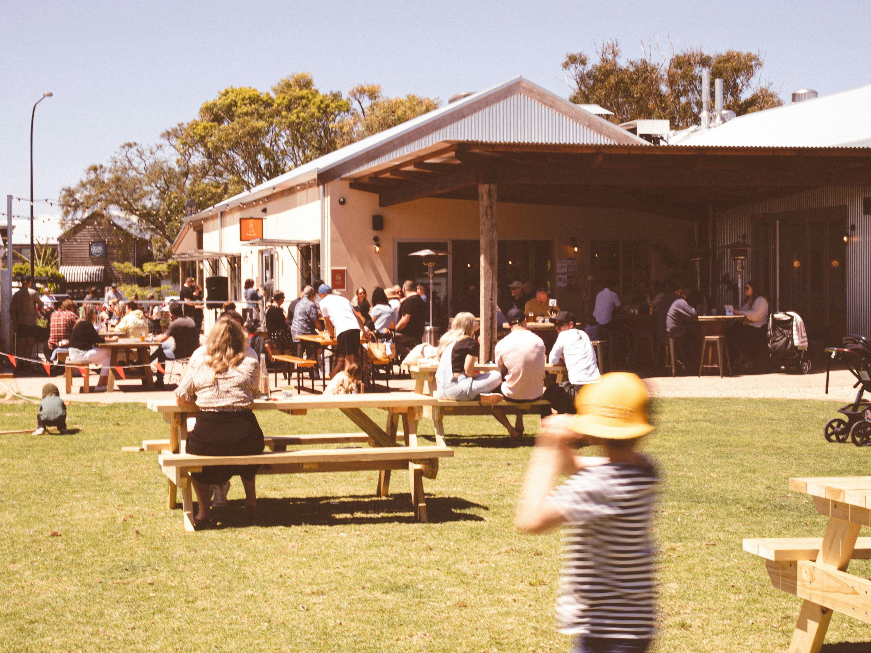 Out the back of the brewery