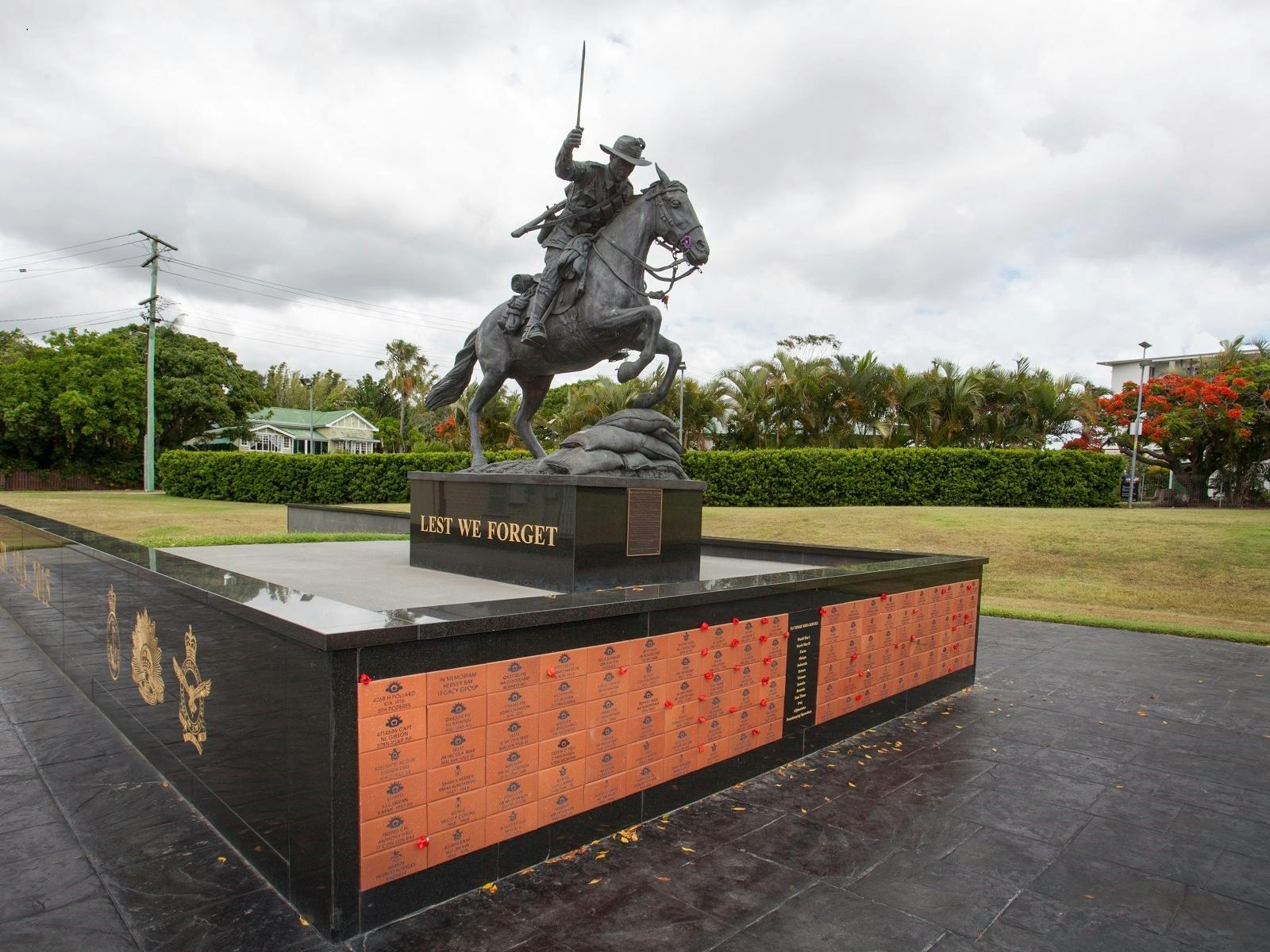 photo showing statue of the Lighthorseman in Freedom Park photo showing statue of the Lighthorseman in Freedom Park