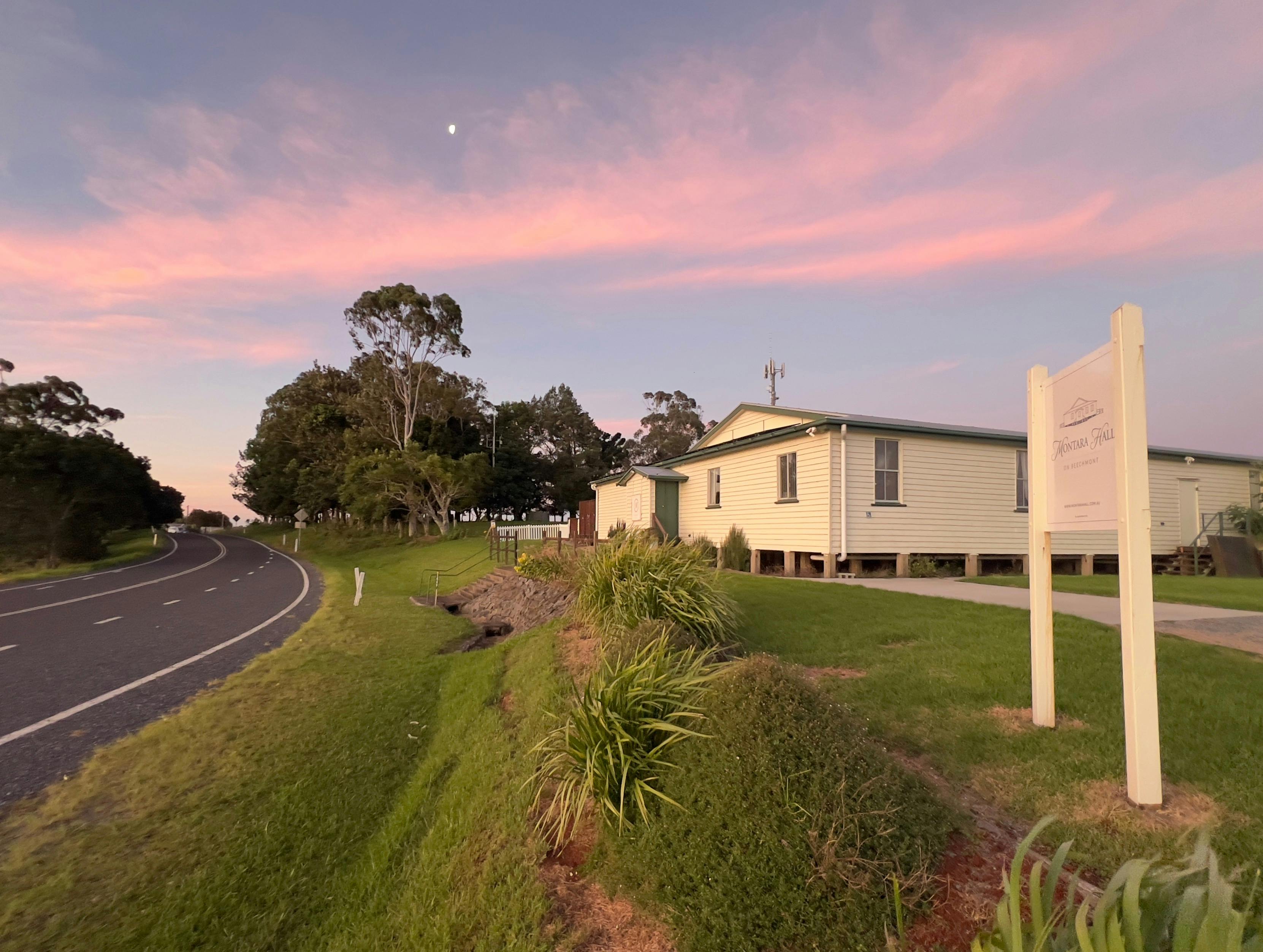 Sunset photo of the hall