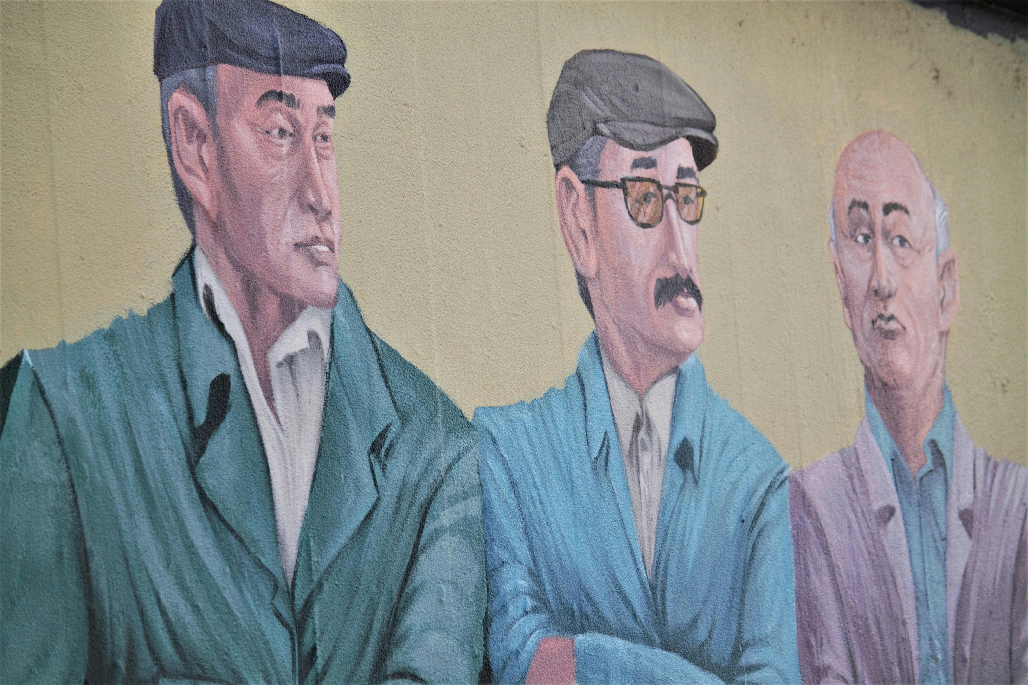 Mural painting of men