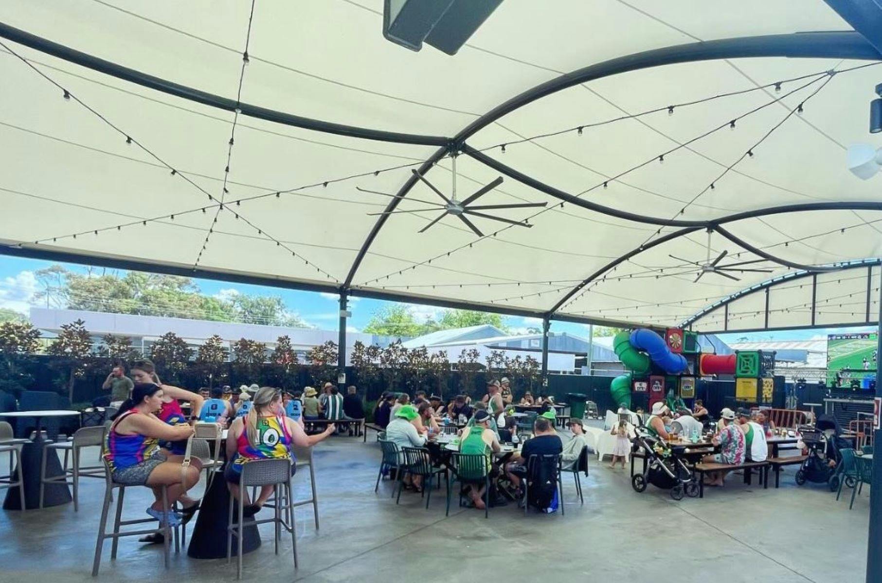 Outdoor area and kids playspace