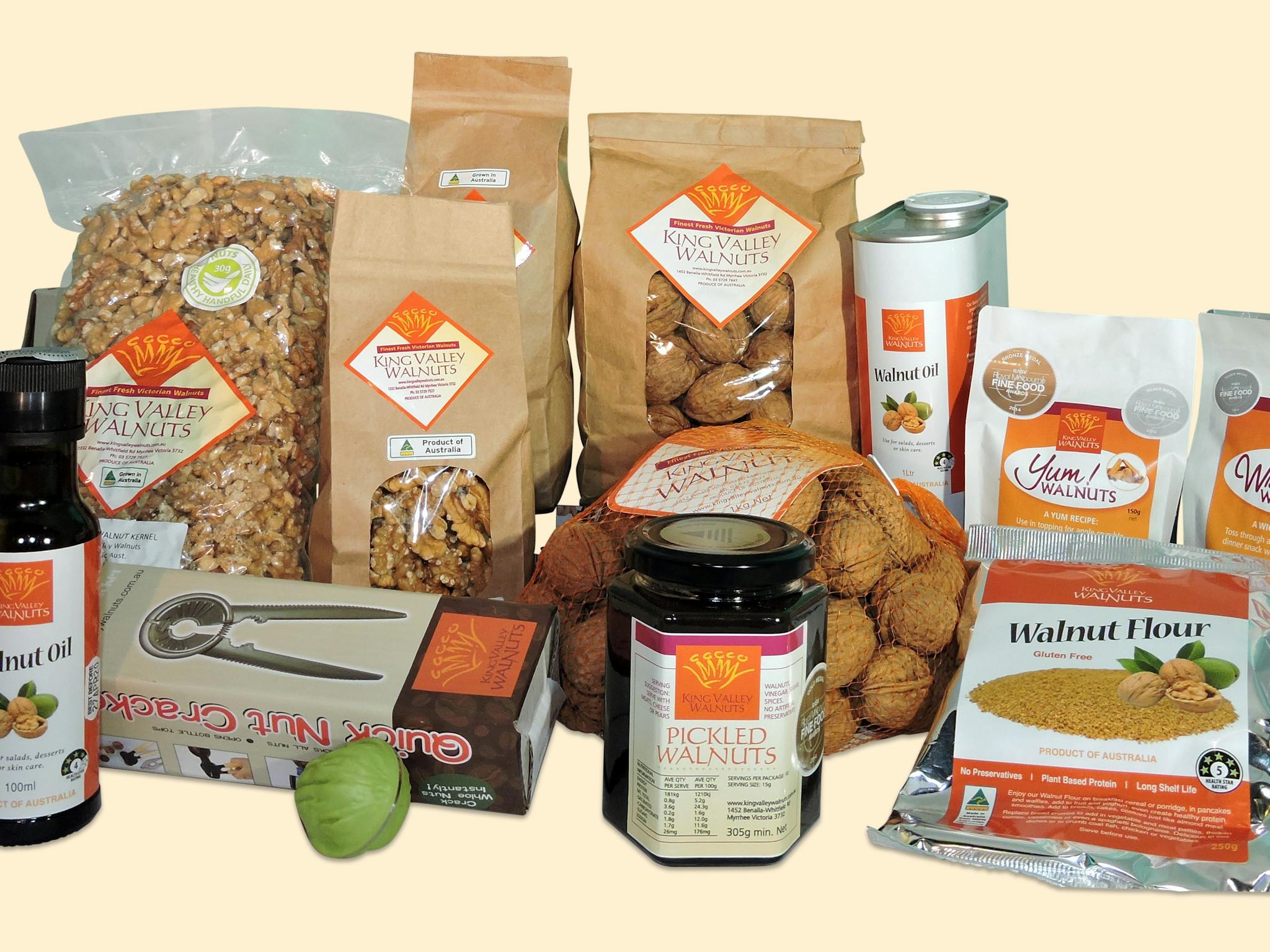 King valley Walnuts Products