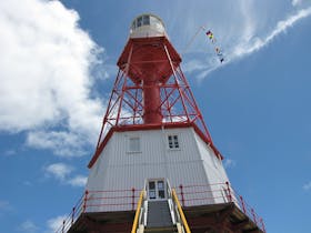 View up the stairs