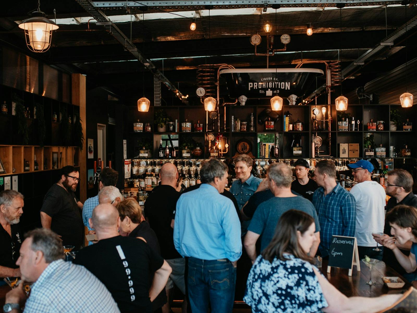 Guests inside Gilbert St Bar