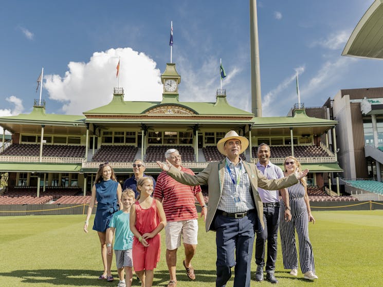 Walk out on to the edge of the hallowed turf of the SCG