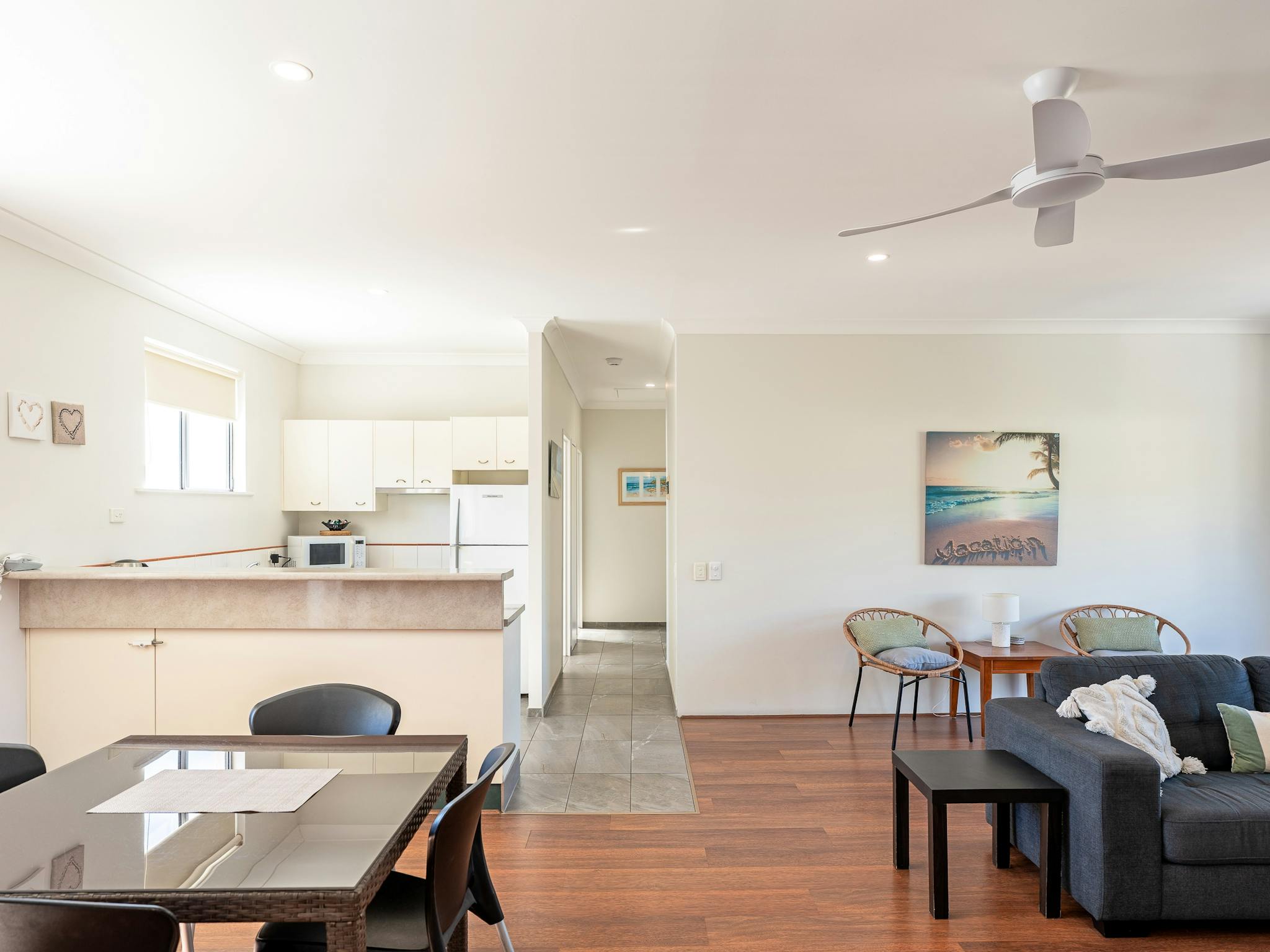 image of living, dining & kitchen at coolum beach resort image of living, dining & kitchen at coolum beach resort