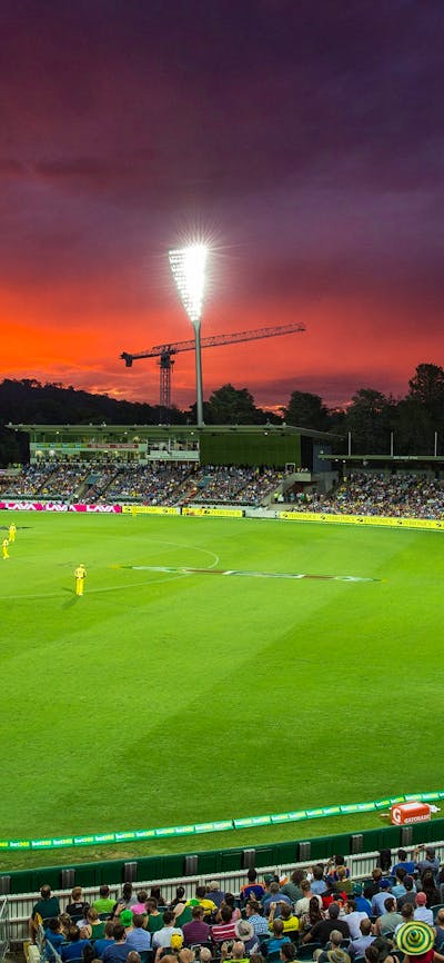 Manuka Oval during a night match