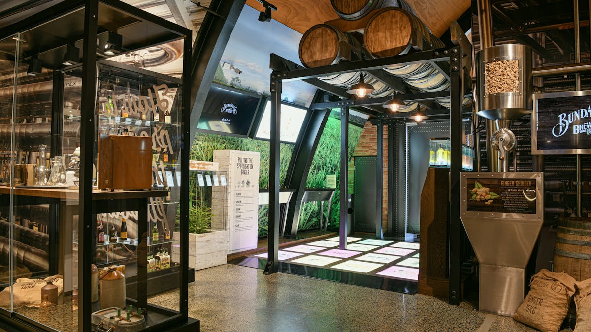 The interactive sensory gallery at Bundaberg Brewed Drinks Barrel engages all the senses.