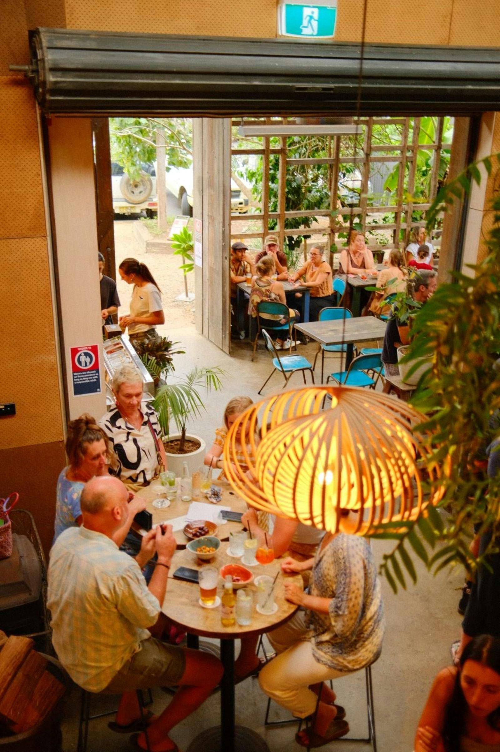 Social Scene from height