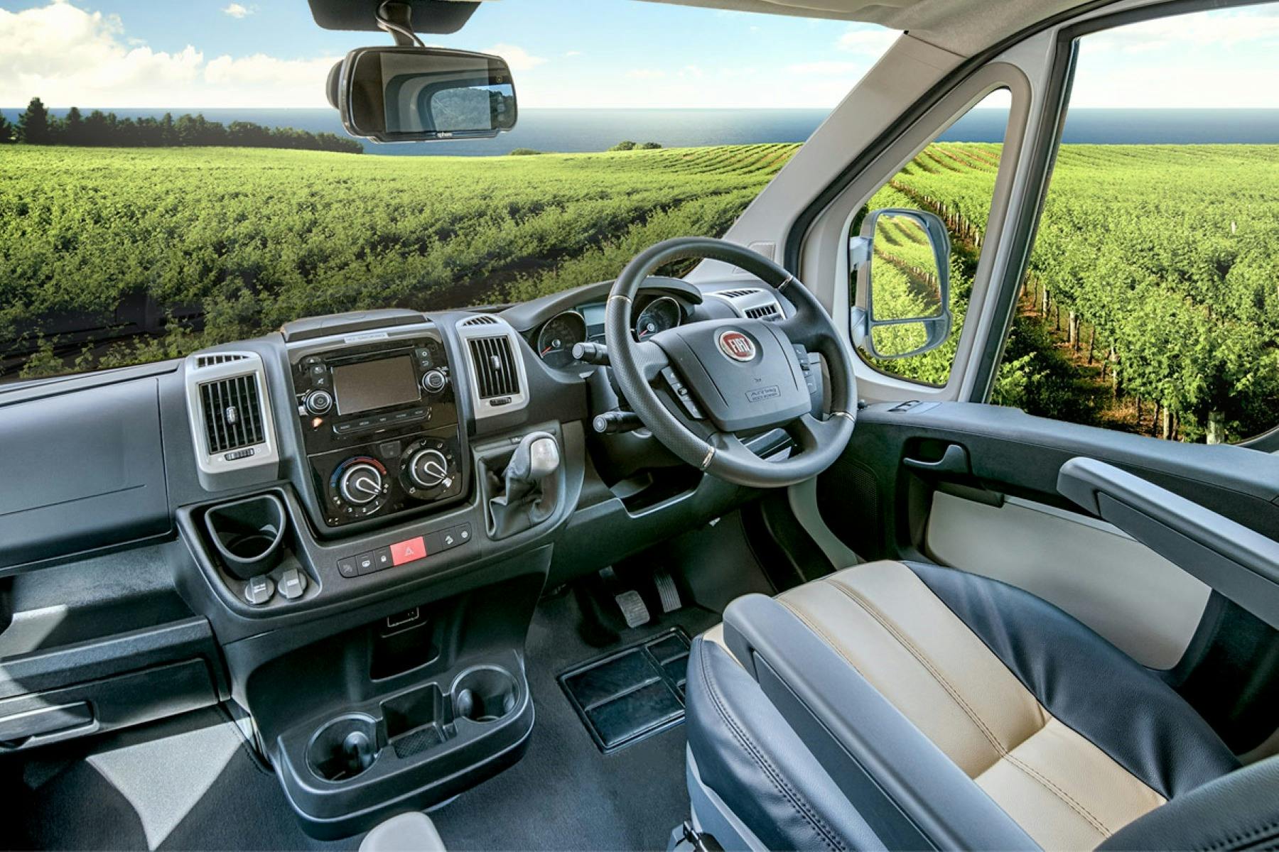Let's Go Motorhomes' up to 6 Berth Journey Motorhome interior of driver's cab