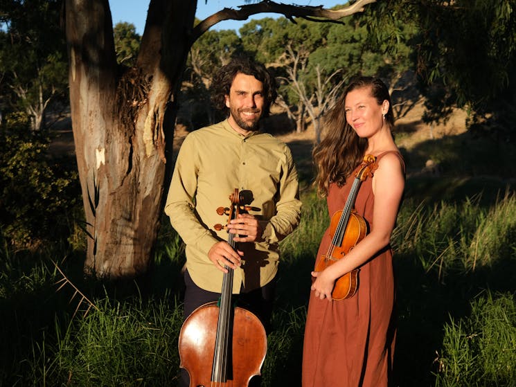 Anthony Albrecht cellist and SImone Slattery violinist