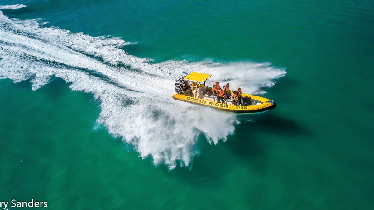 Oceanrider crossing the Noosa Bar.