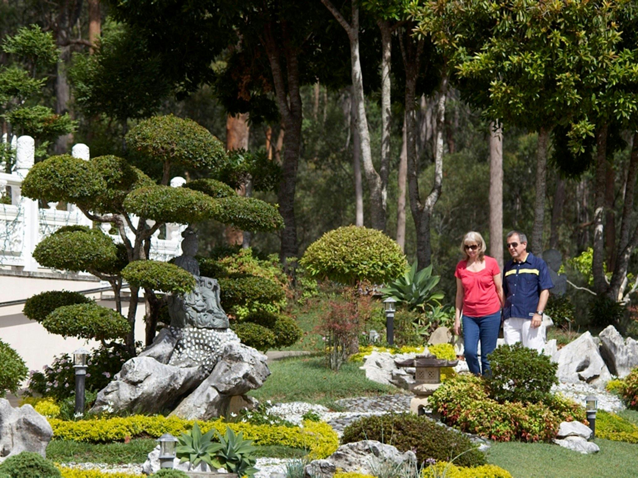 Beautiful grounds with authentic Chinese architecture