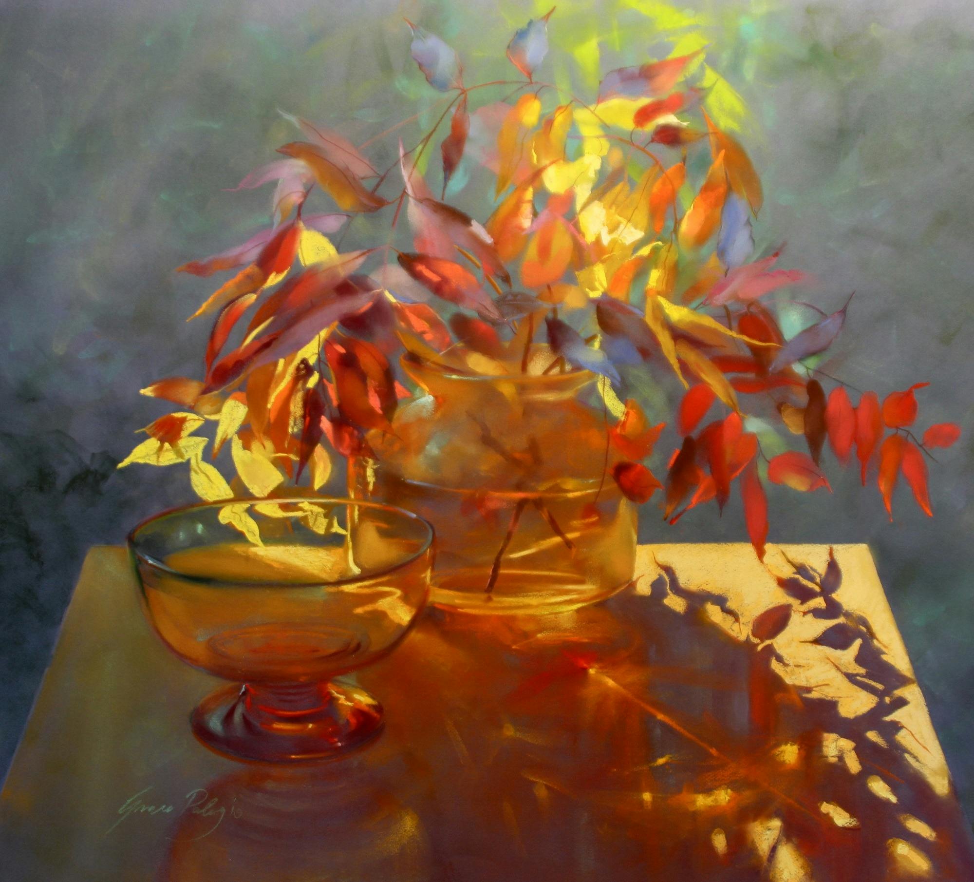 Amber Autumn pastel on paper