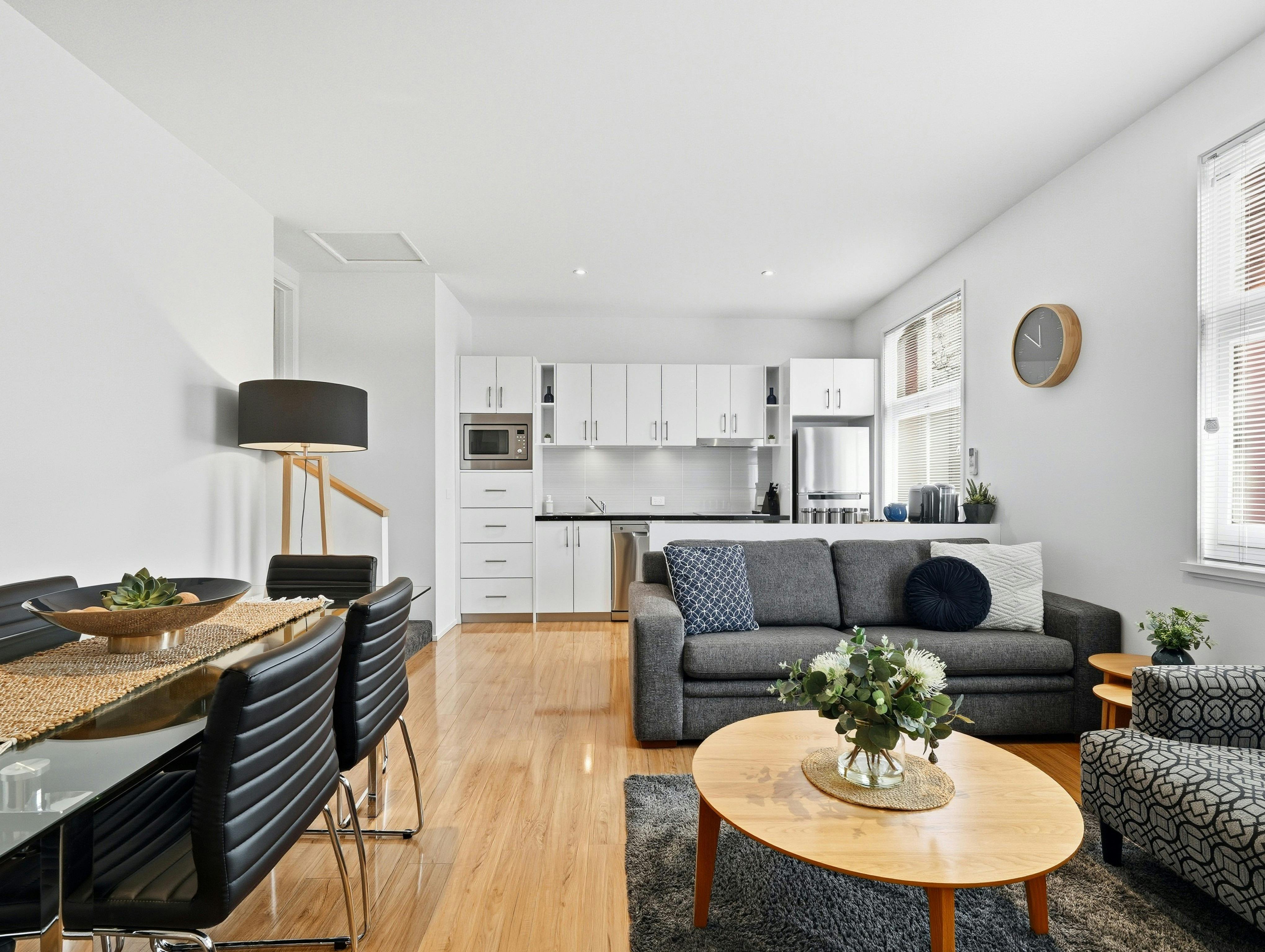 Dining area adjoining the open-plan kitchen and living space