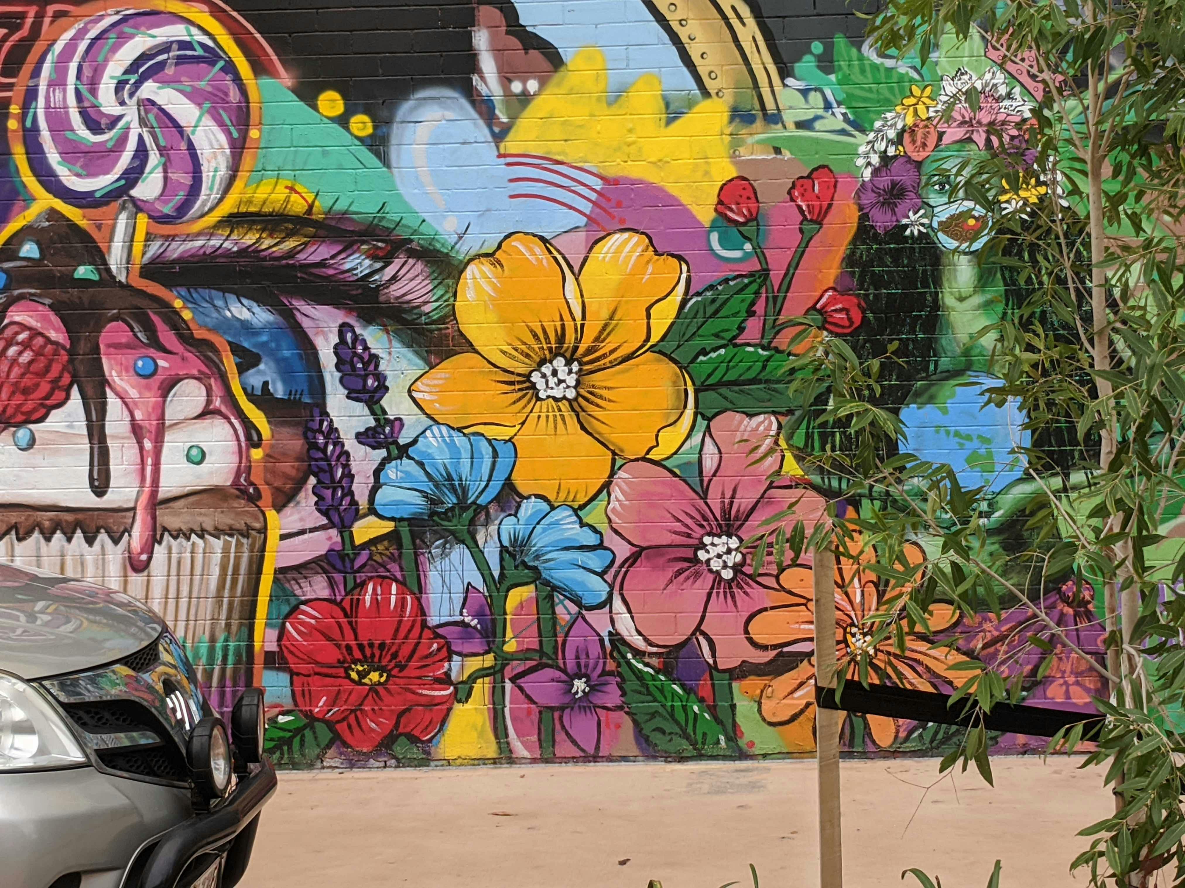 street art flowers