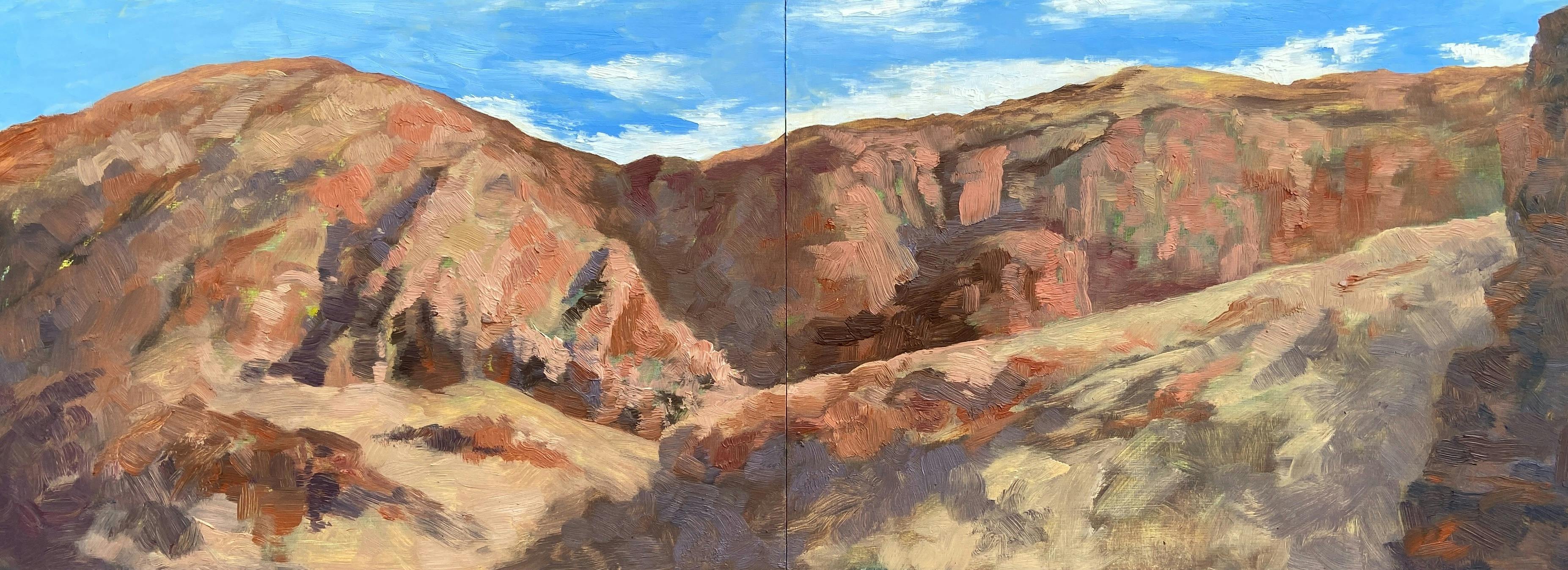 Oil painting plein air, landscape by Corinne Loxton