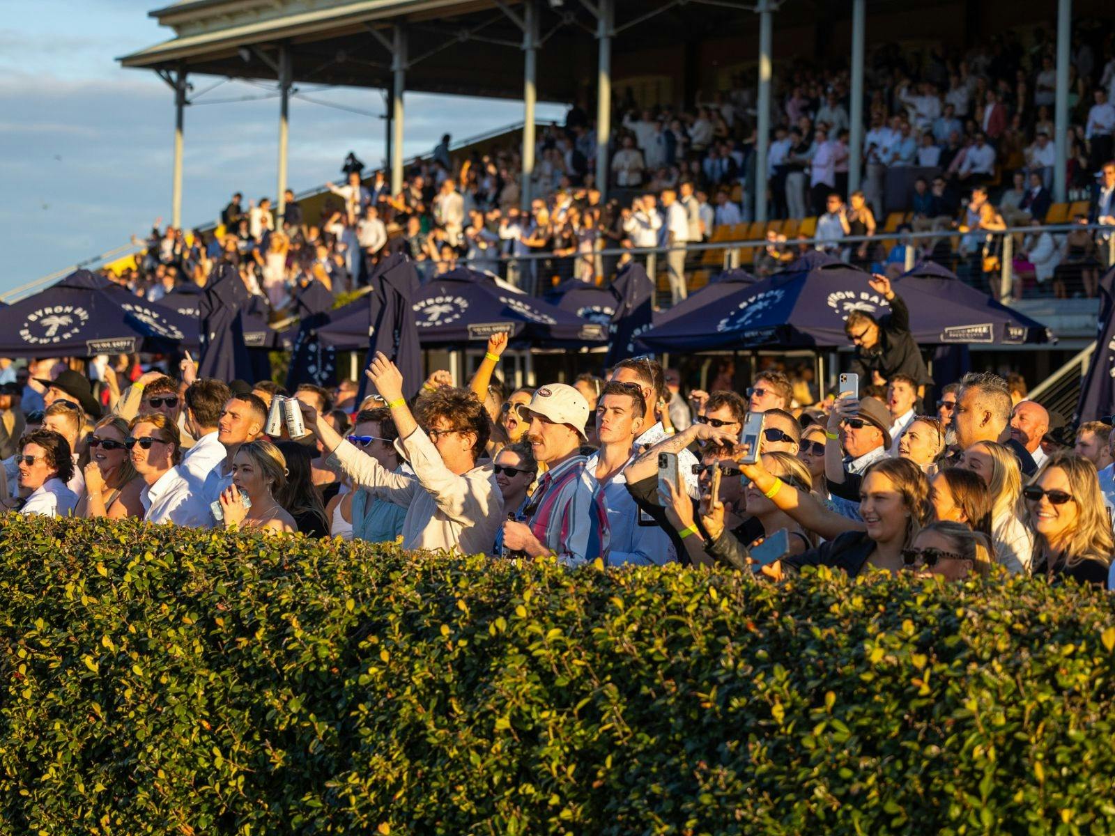 Crowd at Newcastle Racecourse
