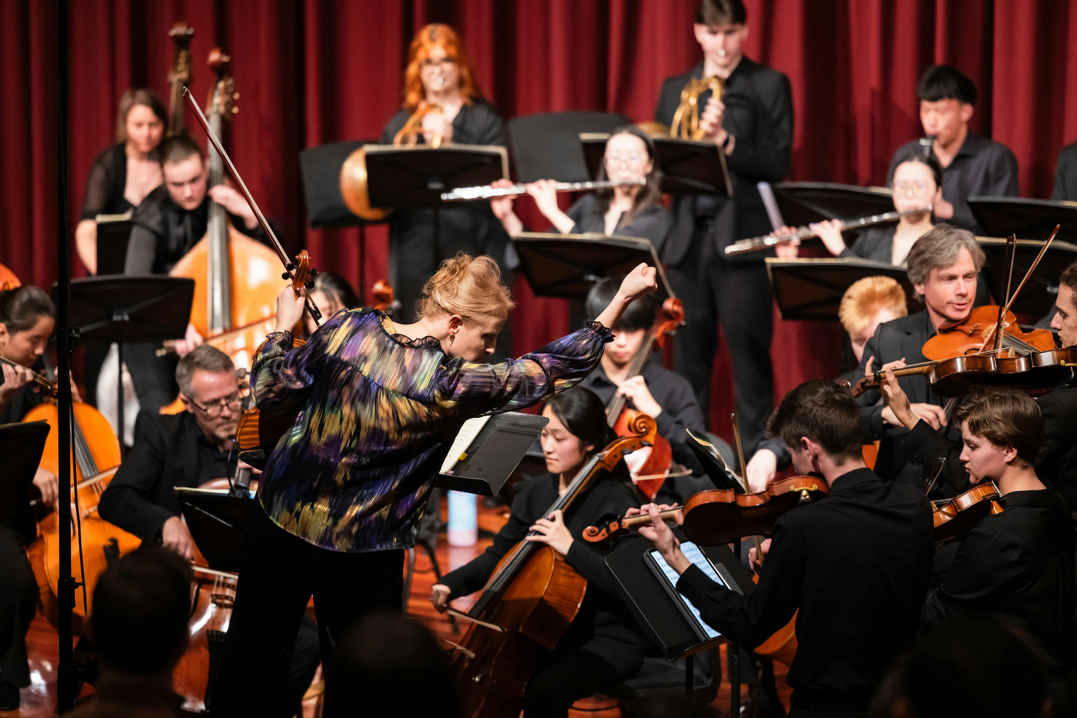 youth orchestra on stage