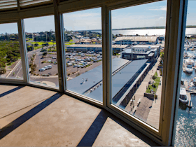 The view from the 360Q restaurant observation tower at Queenscliff