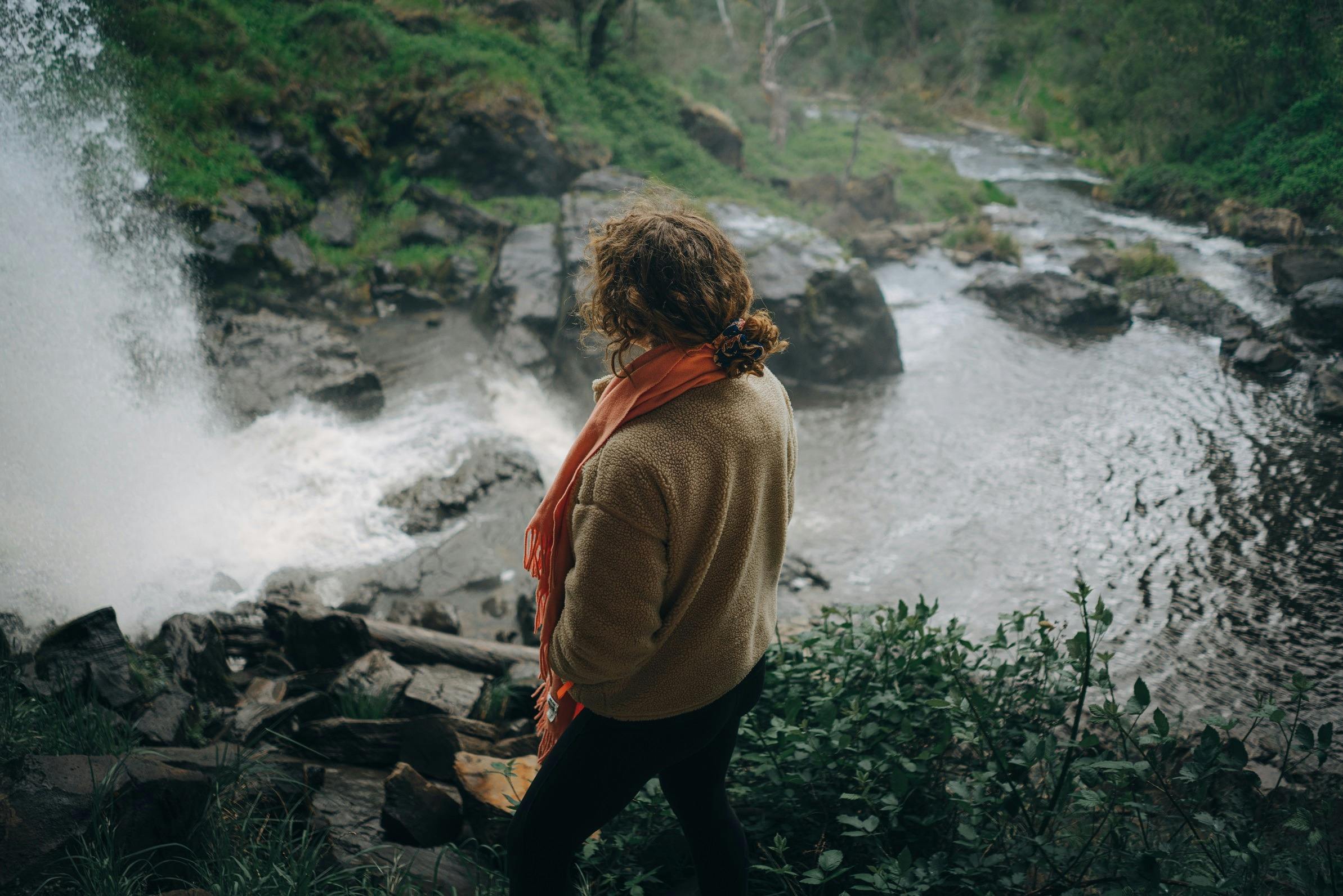 Women at Paddy's River Falls in the Snowy Valleys