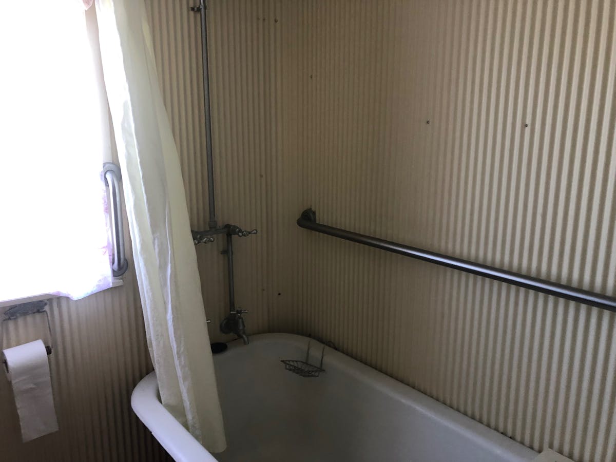 Clawfoot bath with shower
