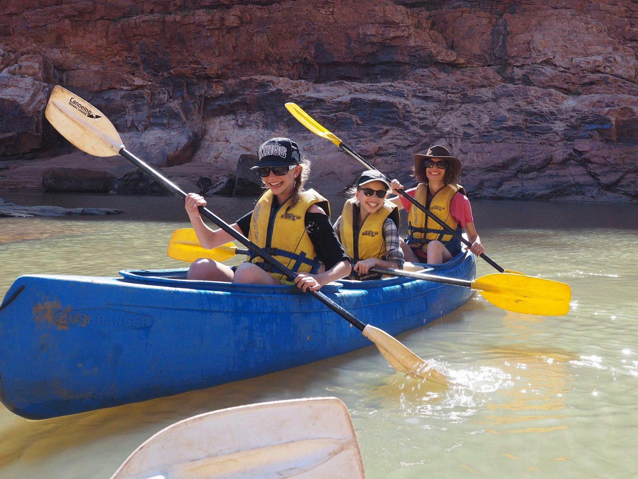 Full of fun activities on our private Kakadu and Kimberley tours  like this canoeing experience