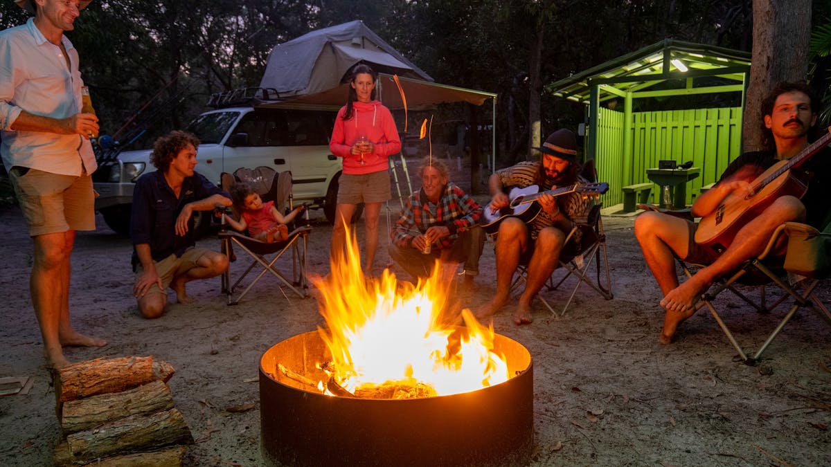 Unlike beach camping, campfires are permitted at Cathedrals on Fraser.