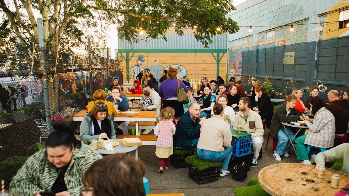 Family and friends gathering around to enjoy foods