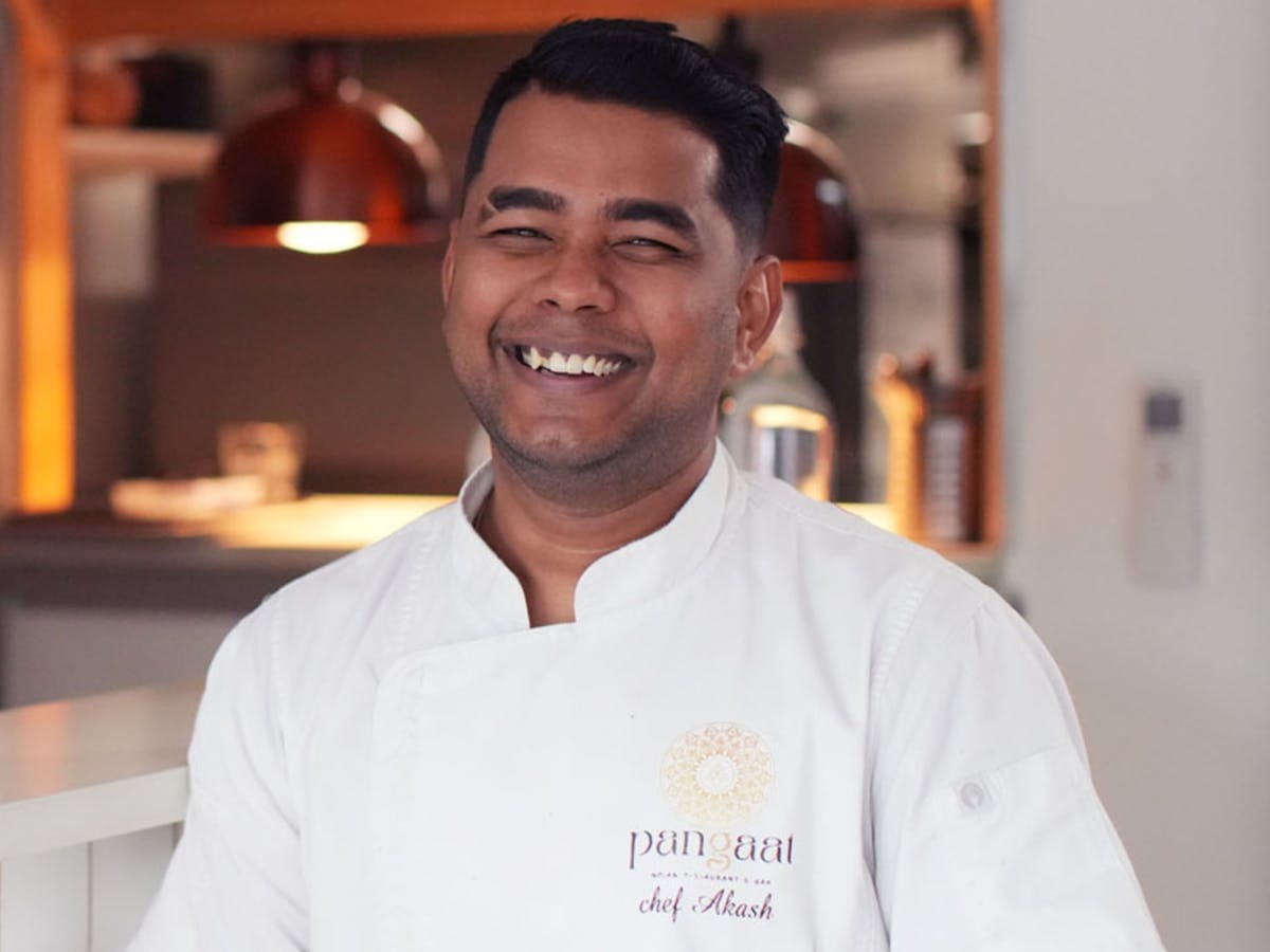 Local Mudgeeraba Chef Akash Sarkar smiling at the camera Local Mudgeeraba Chef Akash Sarkar smiling at the camera