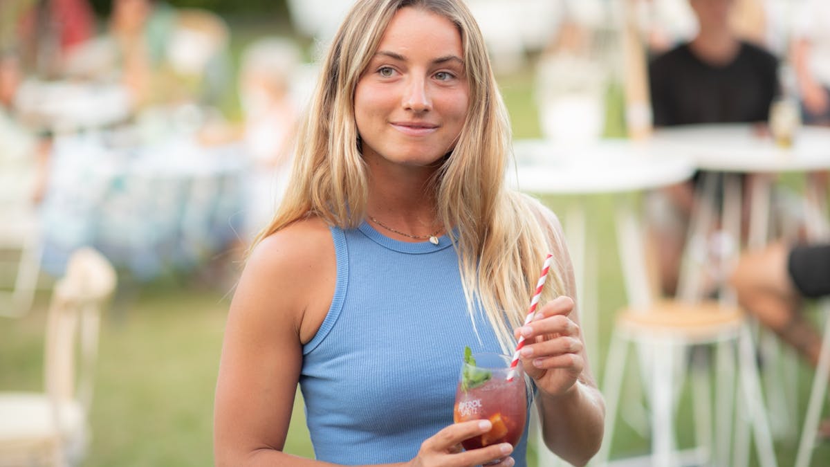 girl drinking cocktail