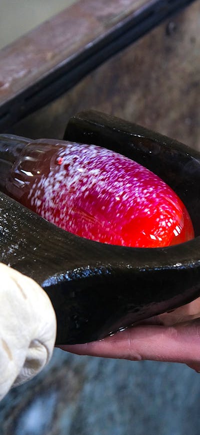 Glass blowing at Canberra Glassworks