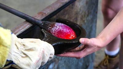 Glass blowing at Canberra Glassworks