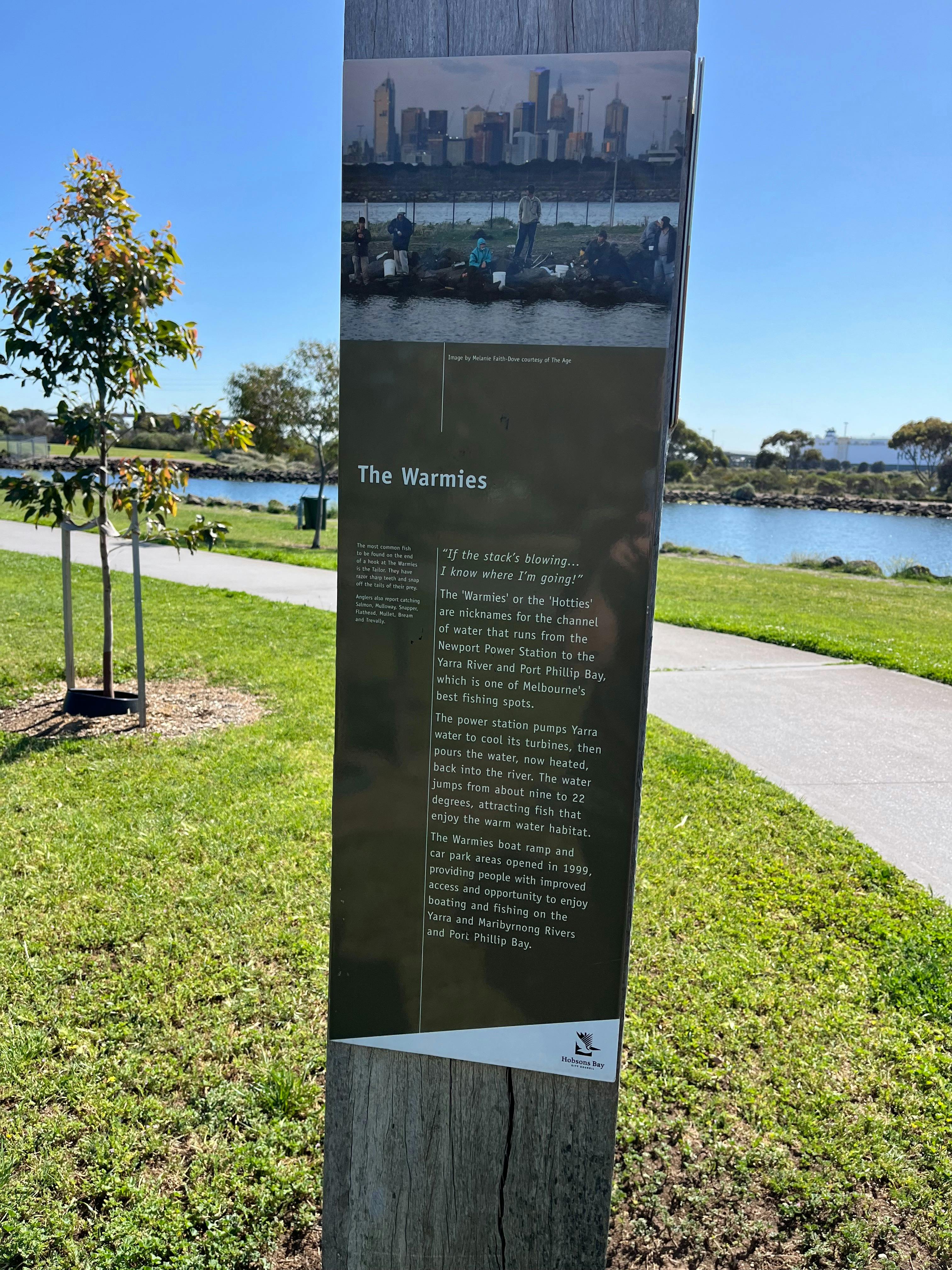Historical sign along the Hobsons Bay Coastal Trail