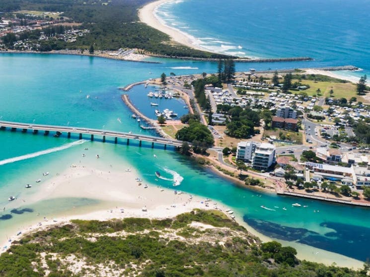 Miles Island in Wallis Lake at Forster