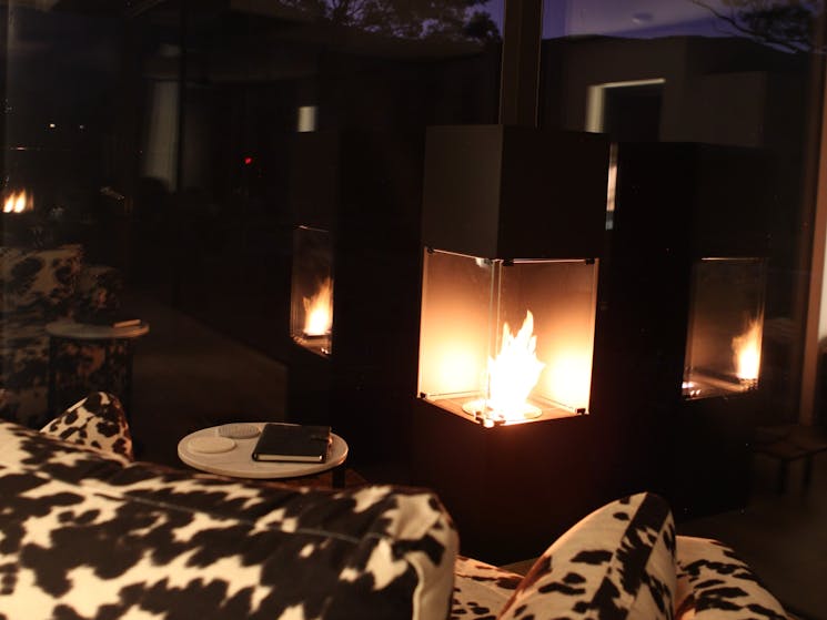 Modern fireplace for a cosy night in