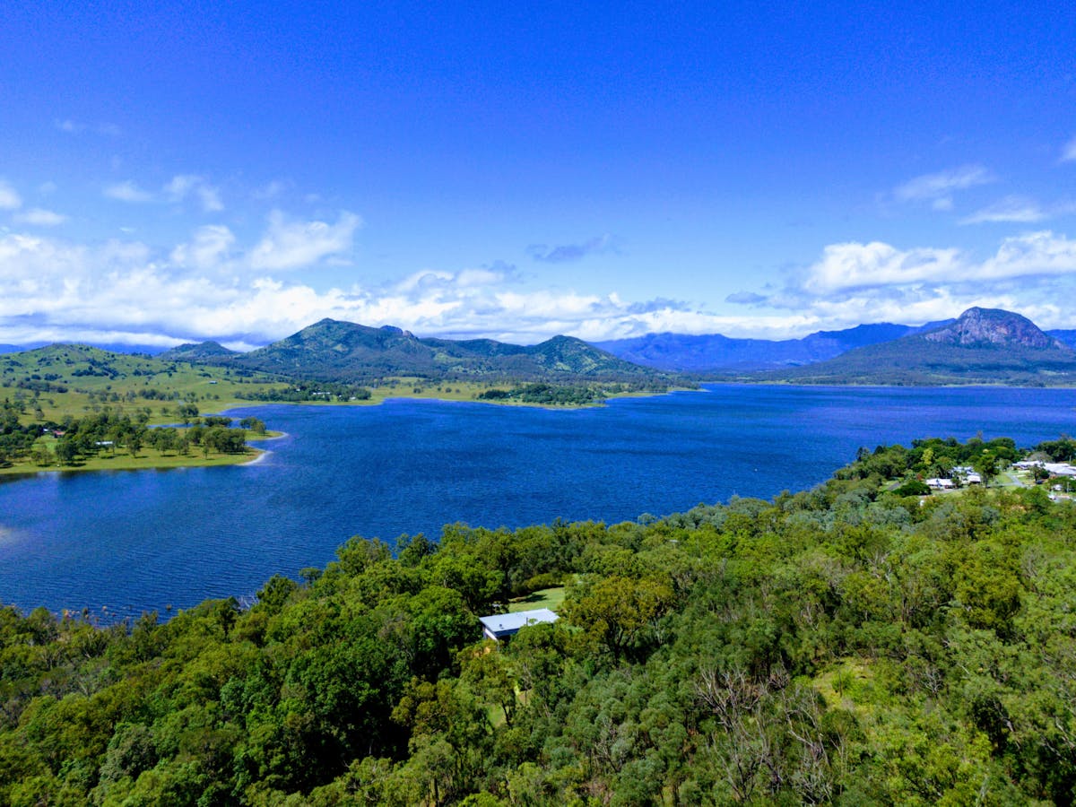 Set above Lake Moogerah on a 19 acre propertys