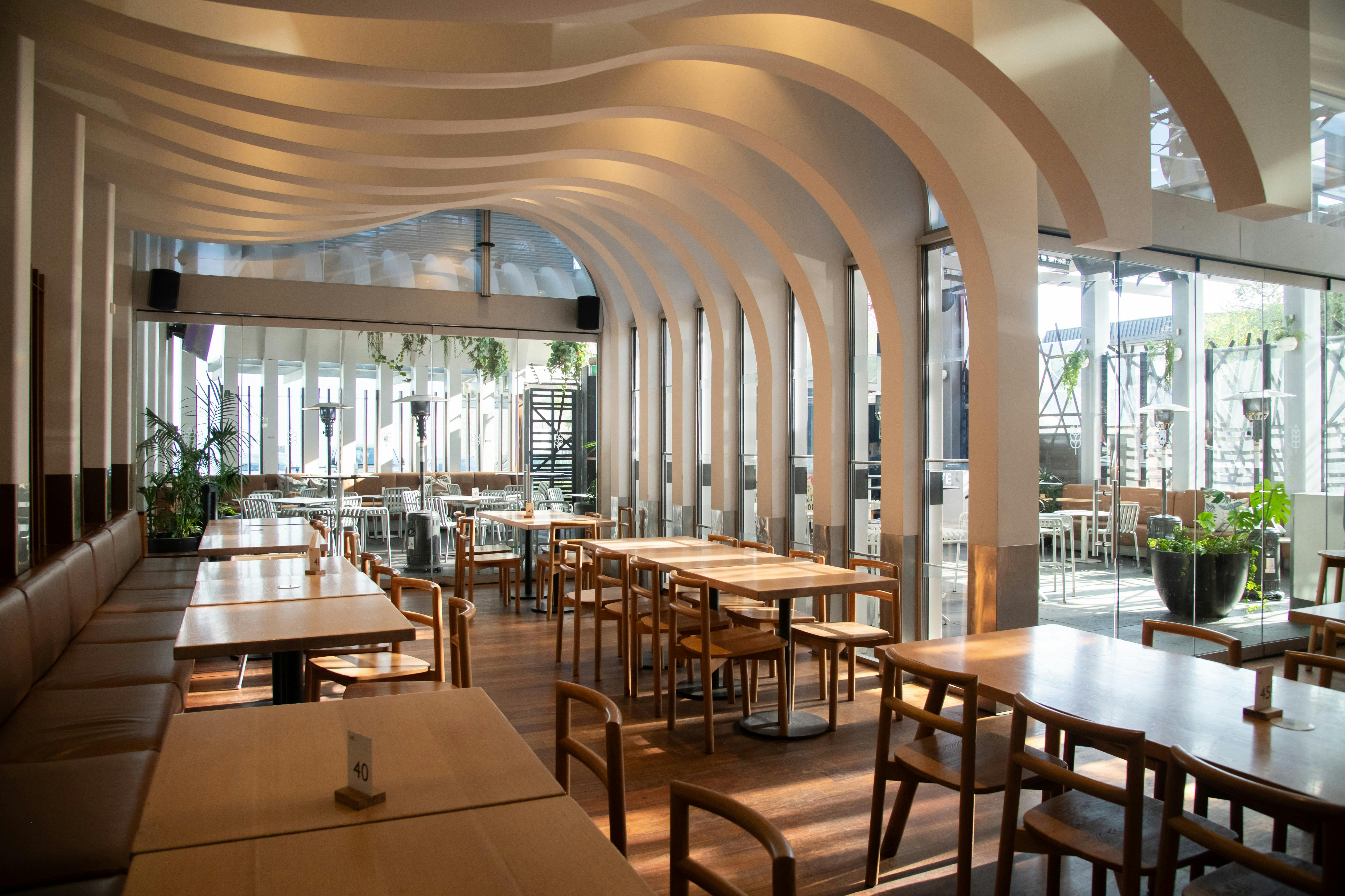 Modern dining meets timeless elegance in the stylish Lion Hotel bistro.