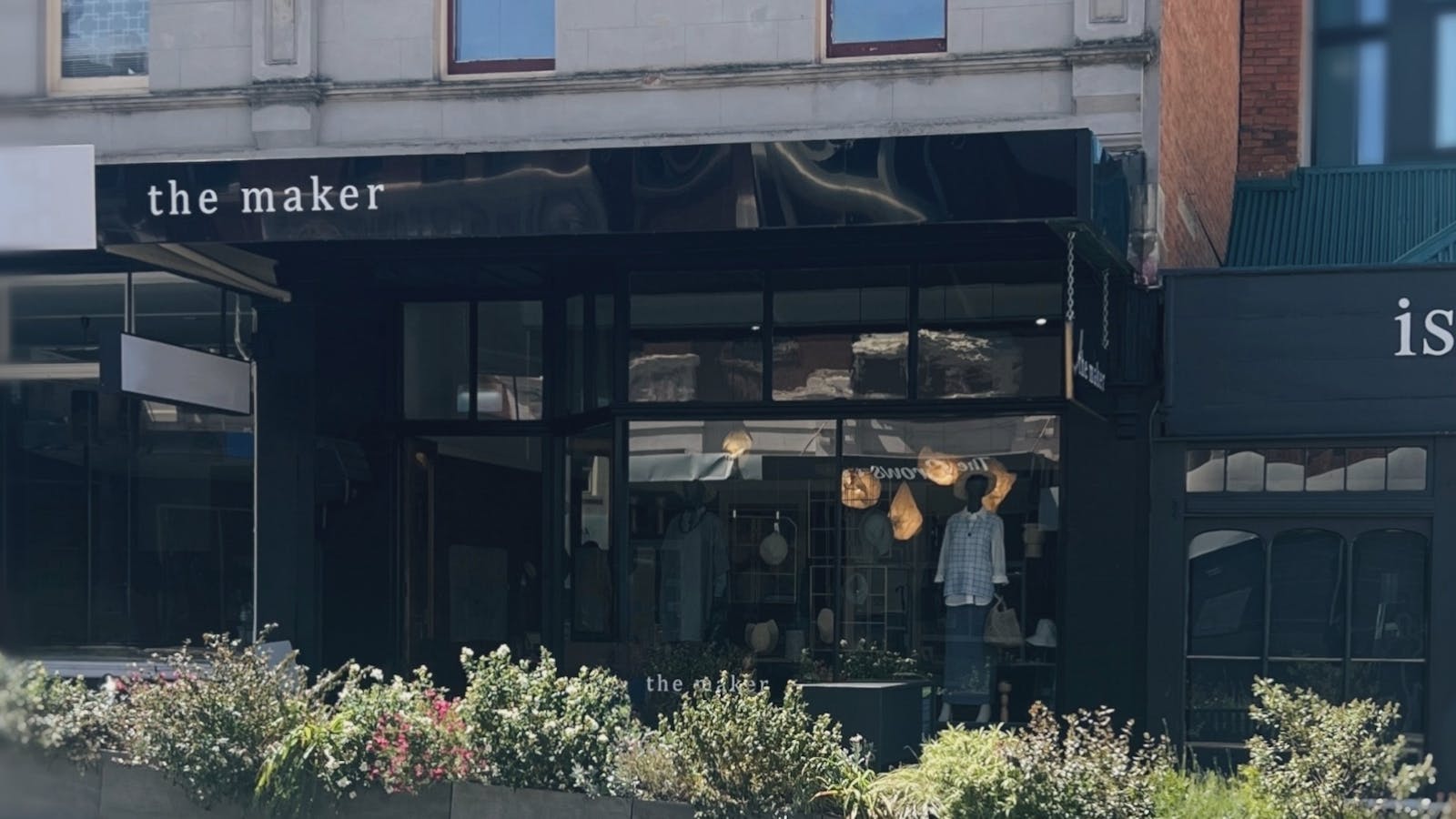 The maker is surrounded by cute cafes and stylish stores