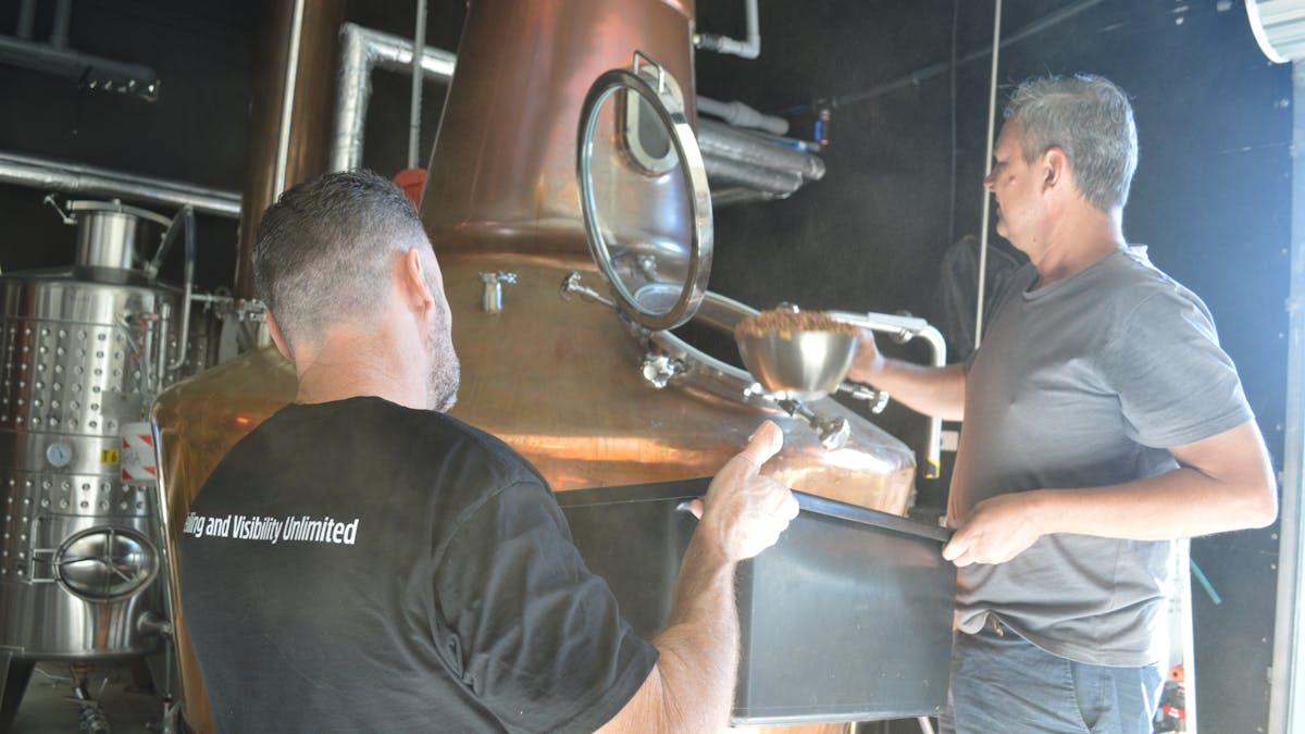 Distilling action at Sunshine & Sons