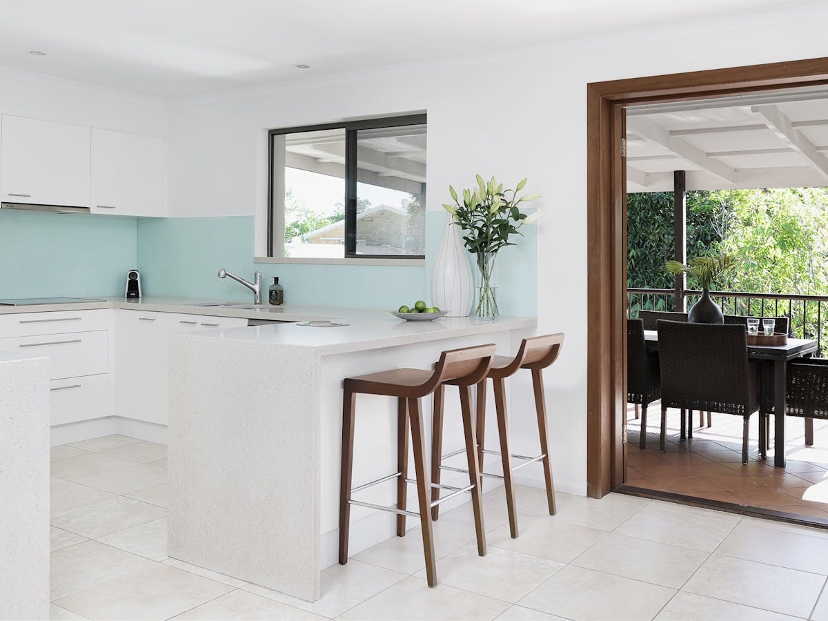 spacious open-plan kitchen